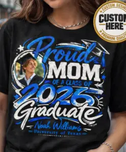 Matching Class of 2025 Family Graduation Shirts, Custom Proud MOM DAD of a 2025 Graduate Tee, Personalized Senior Family Squad Shirt