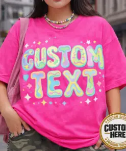 Custom Ice Cream Beach Vacation Shirt, Personalized Distressed Summer Tee, Neon Sunshine Pink Shirt, Trendy 2026 Women's Beach Outfit
