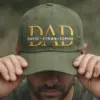 Personalized Dad Hat with Kids Names – Custom Embroidered Father's Day Cap