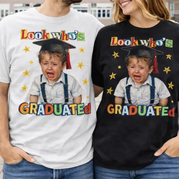 1d18487e-61f1-4278-8294-cde9d63edc18 Graduation Photo Shirt – Personalized Mom & Dad Graduation Tee