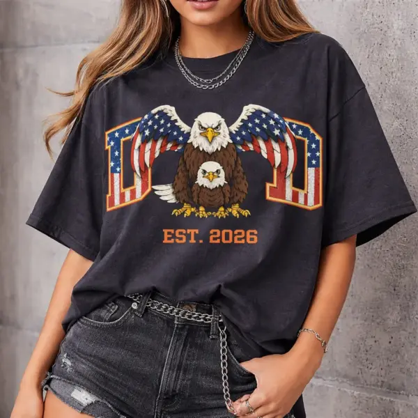 6886f4ba-a7f6-46a3-a5bf-a859e730aa8f Personalized Patriotic Dad Sweatshirt – Custom Eagle & US Flag Shirt