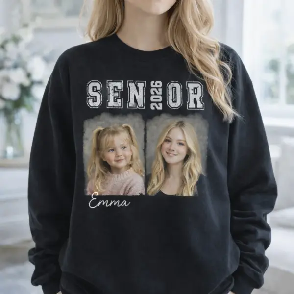 Then and Now Graduation Shirt – Personalized Photo Senior Tee