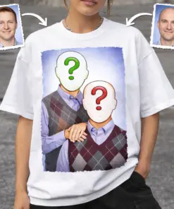 Custom Step Brothers Style Shirt, Personalized Photo Face T-Shirt, Funny Best Friend Gift, Custom Your Image Printed Tee
