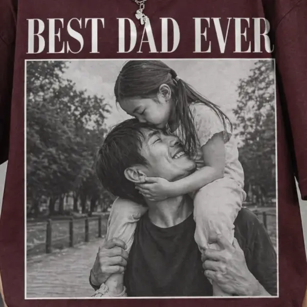 mockup (1) (1) Personalized Dad Photo Shirt – Custom Father's Day Tee