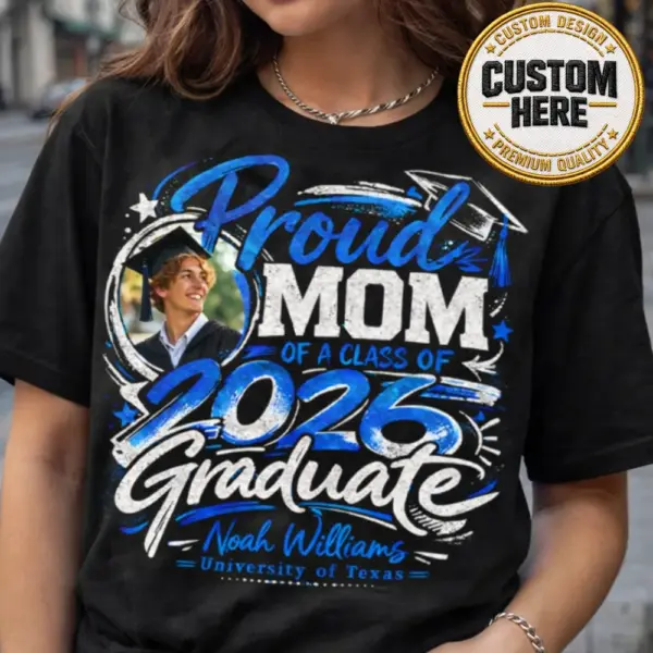 mockup (1) (2) Matching Class of 2025 Family Graduation Shirts – Personalized Mom & Dad Tee