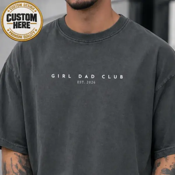 mockup (2) (1) Personalized Girl Dad Club Shirt – Custom Dad of Girls Tee