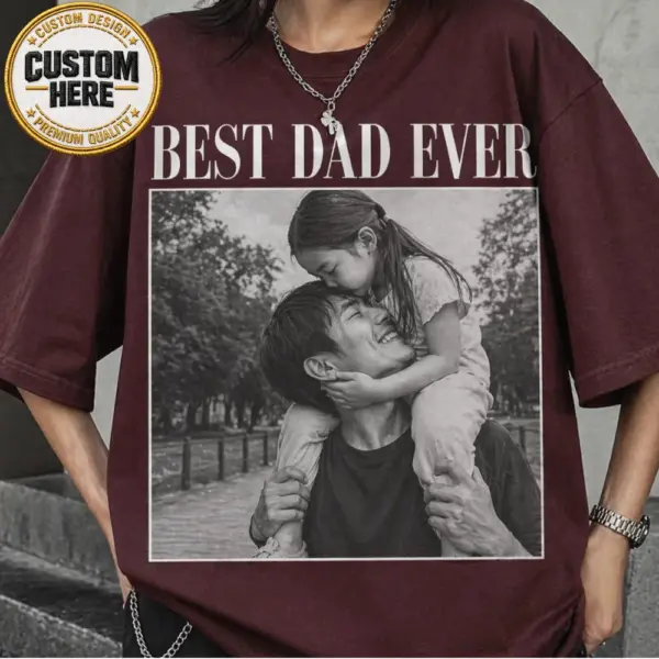 mockup (4) Personalized Dad Photo Shirt – Custom Father's Day Tee